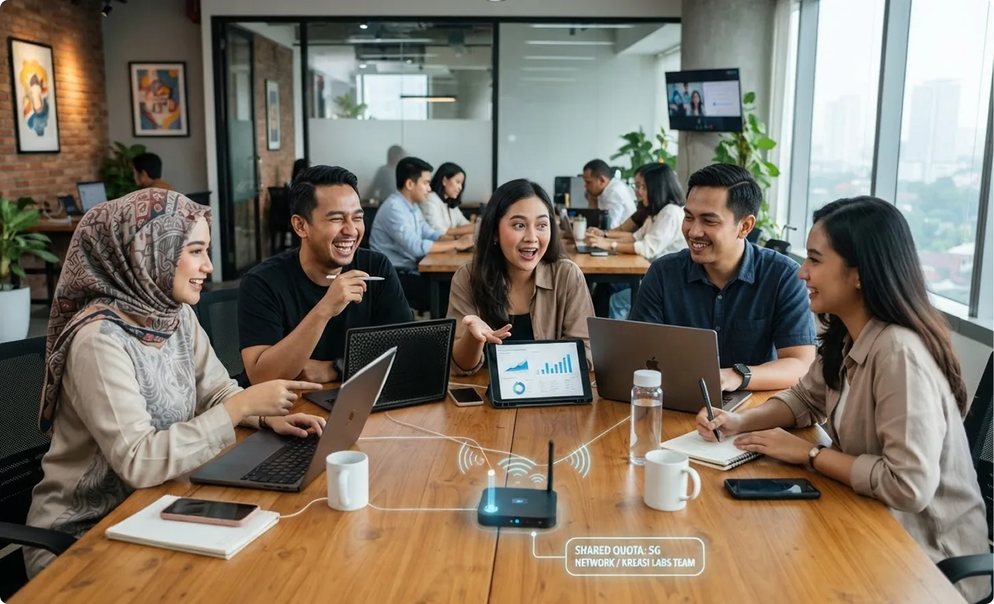 Tim bekerja bersama dengan Platinum Business Shared Quota
